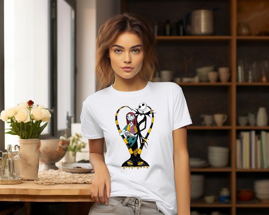 Nightmare Jack And Sally Valentine tshirt, Disney Love Valentines Day Shirt, Nightmare Jack And Sally Before Christmas Love