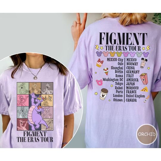 Figment Epcot Shirt, Epcot World Tour Shirt, Disney Figment Shirt, Figment Est 1983 Shirt, Disney Family Trip Shirt