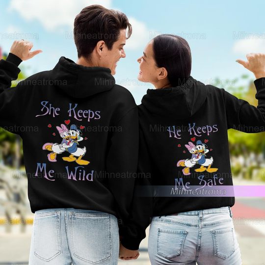 Couple Donald Duck and Daisy Duck Hoodie, Disney Hoodies For Couple