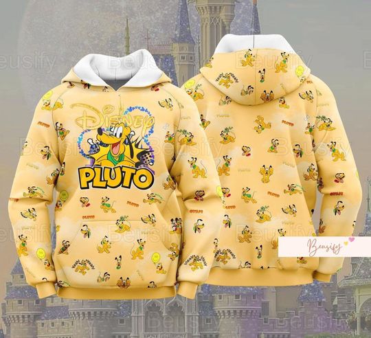 Pluto Dog Hoodie, Disney Pluto Hoodie, Cute Pluto Hoodie, Pluto Hoodie