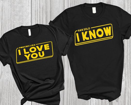 I Love You I Know Star Wars Disney Valentine T-Shirt, Disney Couple T-Shirt, Love T-Shirt