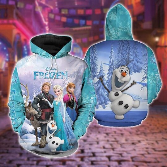 Disney Hoodie, Disney Elsa Hoodie, Olaf Disney Movie Cartoon Hoodie
