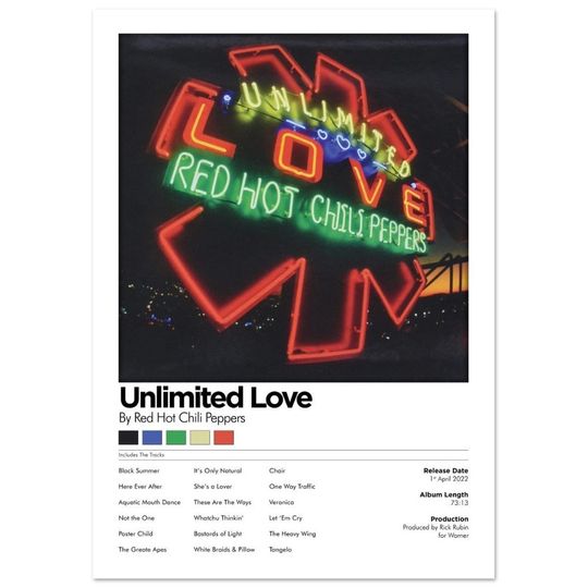 Red Hot Chili Peppers Unlimited Love Poster