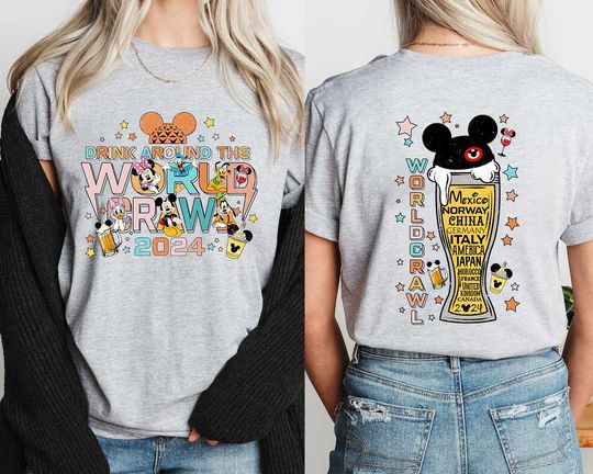 Disney Epcot Drink around the world shirt, Epcot Food and Wine Shirt