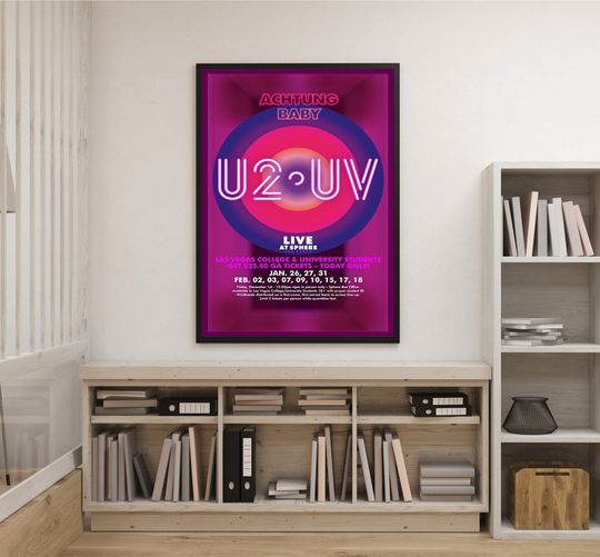 U2 UV Warning Baby Live At Sphere Tour 2024 Poster