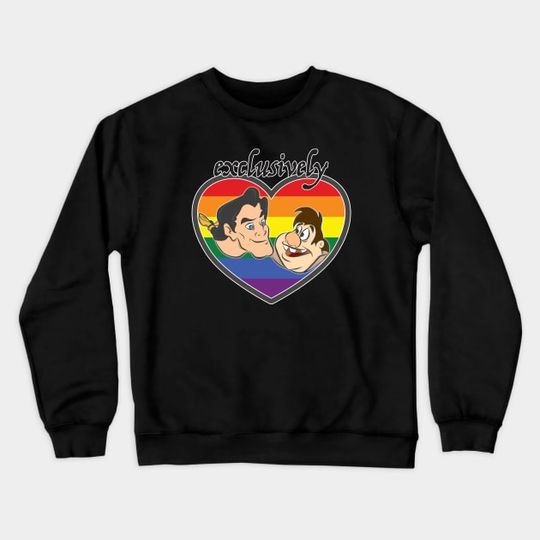 Exclusively Gaston and Lefou - Beauty And The Beast - Disney Valentines Sweatshirt