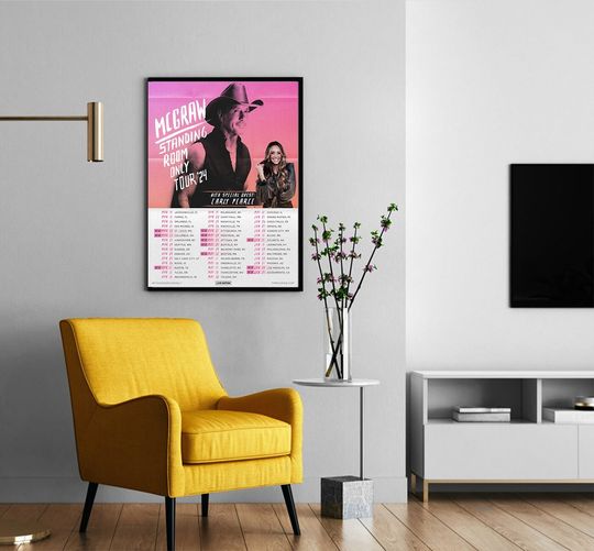 Tim McGraw 2024 Tour Standing Room Only Poster, Tim McGraw Poster