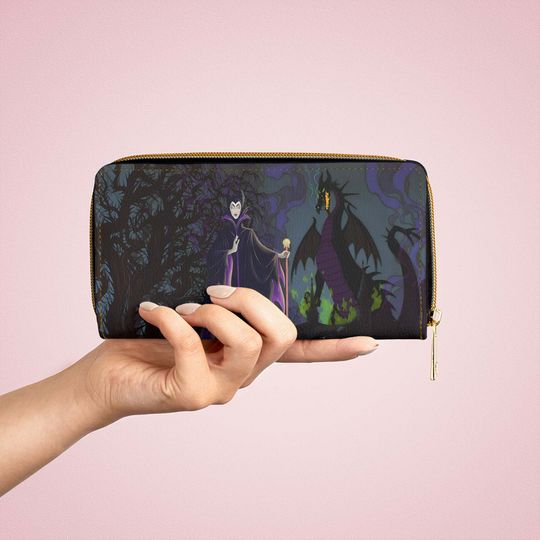 Maleficent, Sleeping Beauty, Disney Character Zipper Wallet