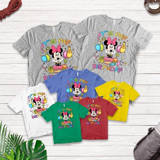 It My Birthday Minnie Mouse Shirt,Birthday Minnie Mouse Tee, Minnie Birthday Outfit, Children's Disney Party Shirt