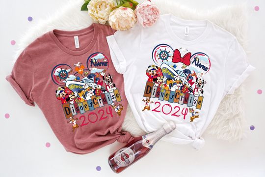 Custom Disney Cruise 2024 Shirt, Disney Shirts, Personalized Disney T-Shirt