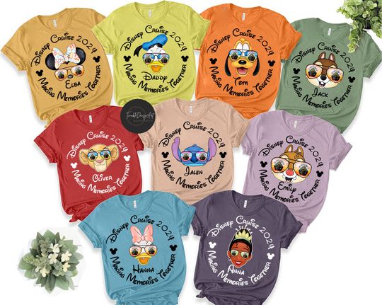 Personalized Multi-Characters Mickey and Friends Disney Cruise Line 2024 Shirt