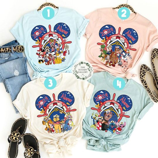 Personalized Disney Cruise Line 2024 Group Shirt, Mickey and Friends