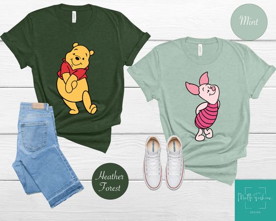 The Pooh Shirt,Winnie The Pooh Shirt,Piglet Shirt,Pooh Bear Shirt,Disney Couple Shirt,Birthday Tee Shirt