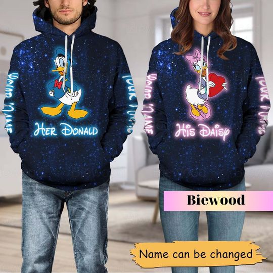 Disney Donald Duck And Daisy Duck Hoodie, Couple Hoodies Matching