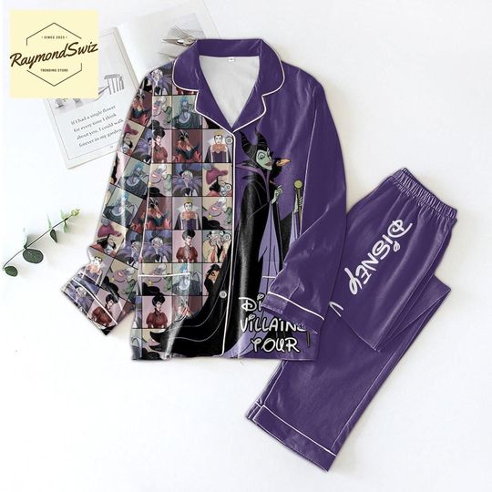 Disney Villains Tour Pajamas Set, Movie Pajamas Set, Family Matching Pajamas Set