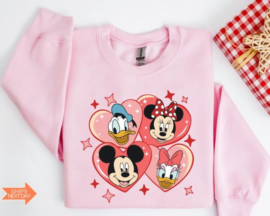 Mickey And Friends Valentine Sweatshirt, Disney Valentines Day Shirt