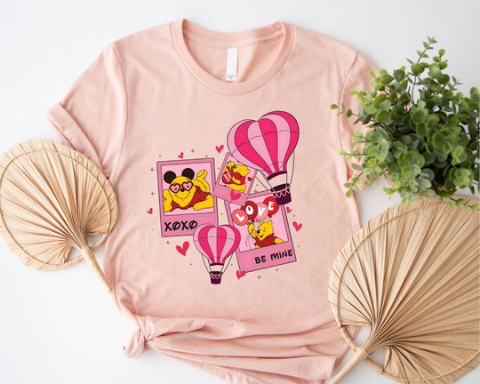 Winnie The Pooh Valentines Shirt, Disney Couple Vacation Shirt, Disney Love Shirt, Disney Valentine Shirt