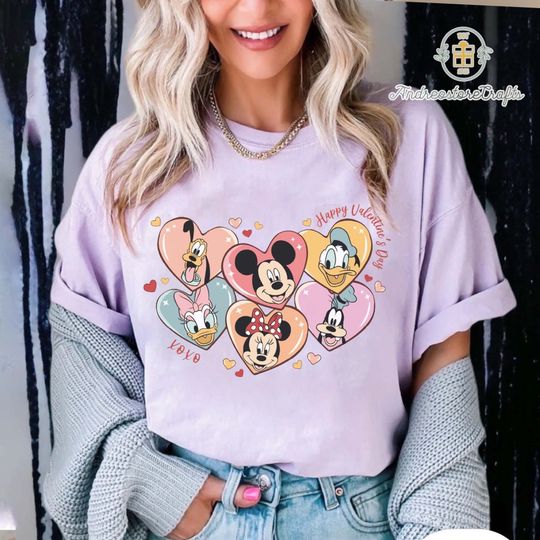 Happy Valentine XOXO Mickey and Friends Disney Valentine Shirt