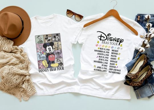 Vintage Disneyland Eras Tour Mickey Mouse Shirt, Mickey And Friends Shirt