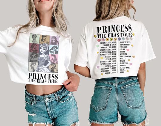 Disney Princess Eras Tour Shirt, Disneyland Princess Tour Shirt