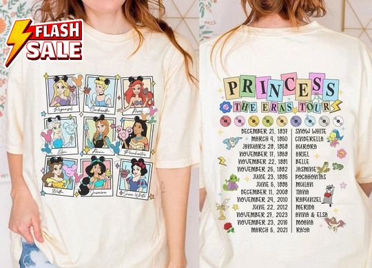Disney Princess Eras Tour Shirt, Princess Characters Shirt
