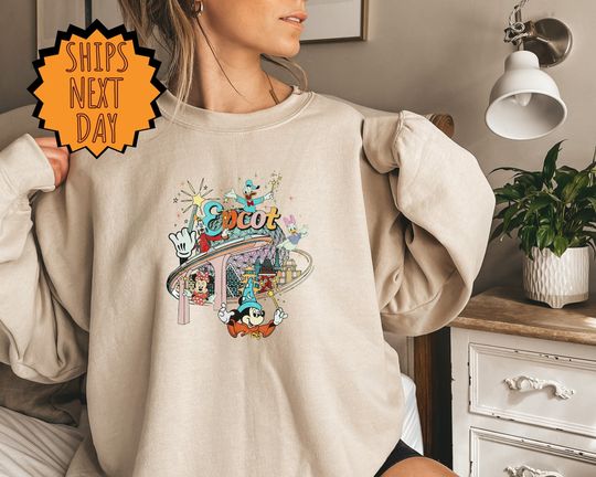 Disney Epcot Sweatshirt, Vintage Epcot 1982, Vintage Disney, Mickey And Friends, Epcot Trip