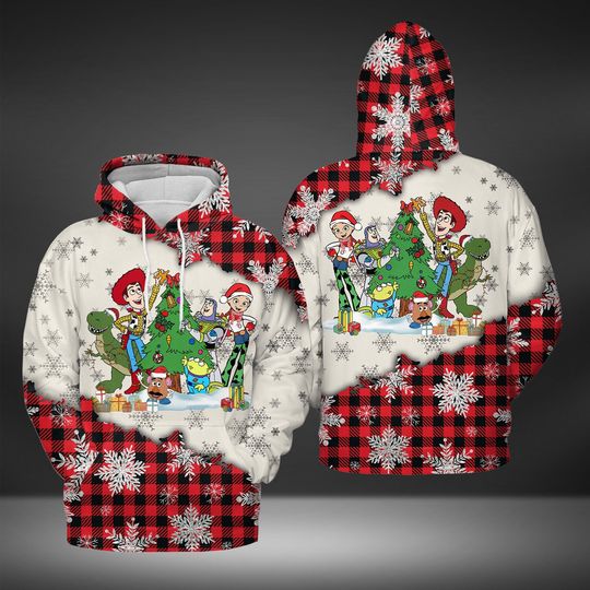 Christmas Toy Story 3D Hoodies, Disney Toy Story Characters Hoodie,  Woody Lightyear Jessie