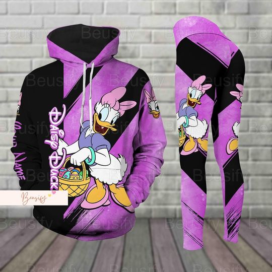 Daisy Duck Hoodie, Daisy Duck Leggings, Personalized Disney Duck Hoodie