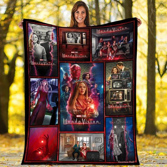 WandaVision Fleece Blanket | Wanda Maximoff Scarlet Witch Blanket