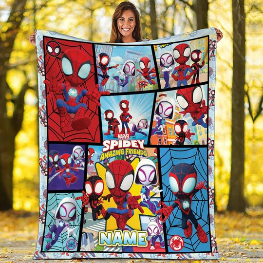 Personalized Spidey and His Amazing Friends Blanket