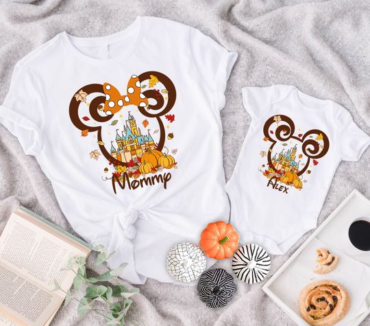 Disney Thanksgiving Shirt, Mickey Mouse Fall T-Shirt, Disney Fall Shirt, Disney Couple Fall Shirt, Disney Pumpkin Tee
