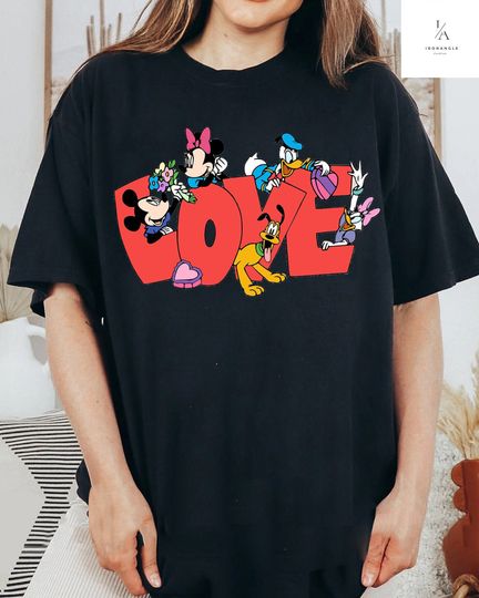 Disney Valentine Shirt, Disney Shirt, Disney Love Shirt, Mickey and Friends Love