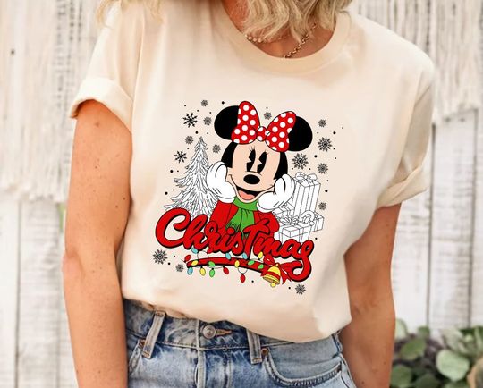 Minnie Mouse Christmas Shirt,Disney Mouse Christmas Shirt,Christmas Mickey and Friends Matching Shirt,Christmas Family Shirt