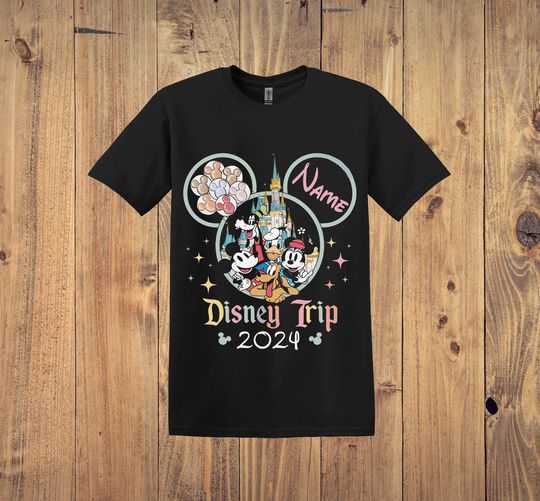 Vintage Mickey & Friends Custom Family Vacation Shirt for WDW Disneyland Trip 2024