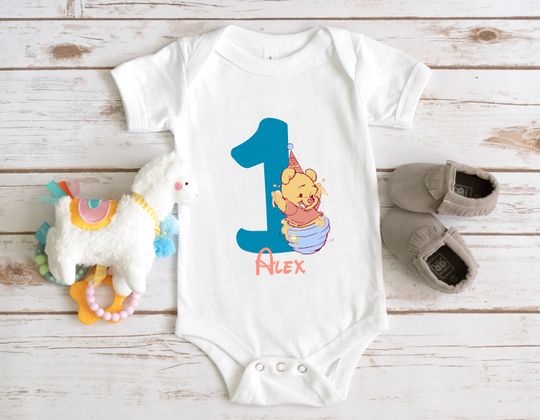 Winnie The Pooh Birthday Shirt, Baby Bear Birthday Shirt, Disney Pooh Bear Birthday Shirt, Disney Family Birthday Shirt
