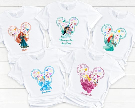 Disney Princess Shirt, Custom Disney Princess Shirt, Princess Shirt, Princess Cinde Shirt, Princess Moana Shirt