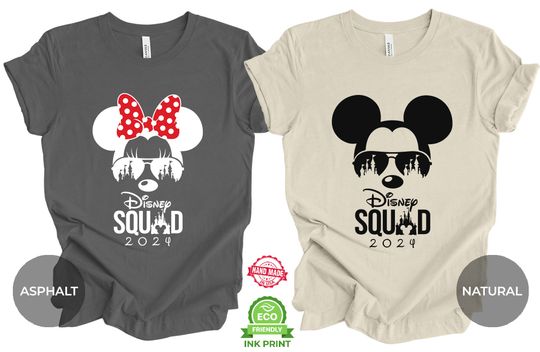 Mickey And Friends Disney Trip 2024 Shirt, Custom Name Family Shirt