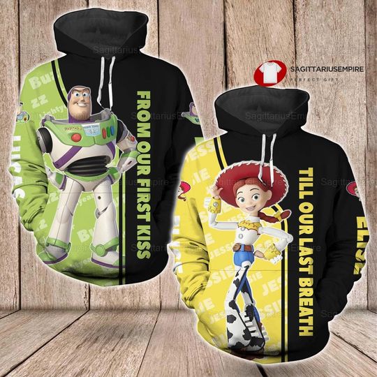 Disney Buzz Lightyear And Jessie Couple Hoodie, Valentines Couple Gift
