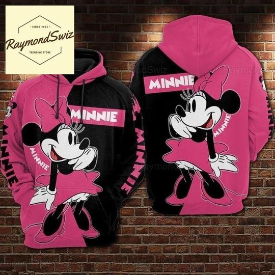 Christmas Cute Minnie Hoodie, Minnie Mouse Hoodie, Disney Minnie Hoodie, Minnie Hoodie Women