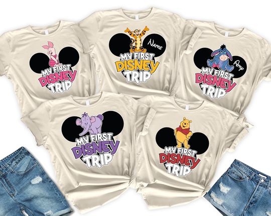 My First Disney Trip T-Shirt, Winnie the Pooh Shirt, Disney Pooh Shirt, Disney Tigger Shirt, Disney Eeyore Shirt