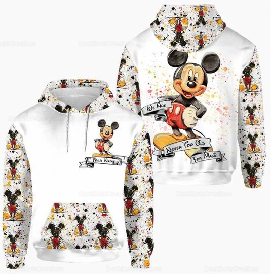 Mickey Mouse 3D Hoodie, Disney Mouse 3D Hoodie, Valentine Gift