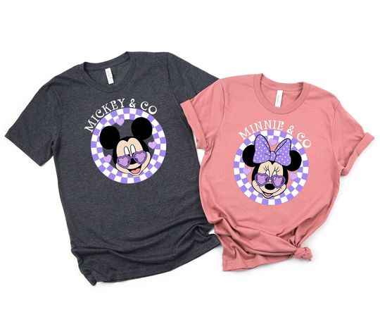 Mickey & Co T-shirt, Disney Shirt, Valentine Sweatshirt, Minnie Mouse Shirt, Cartoon Shirt, Valentines Day Gift