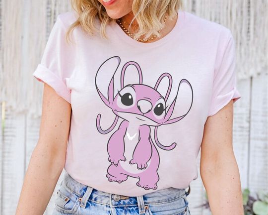 Disney Lilo & Stitch Valentine's Day Angel Portrait T-Shirt