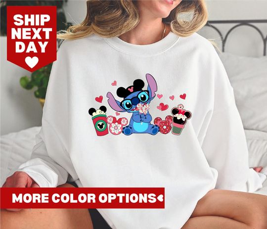 Stitch Valentine's Day Shirt, Disney Valentine's Day Sweatshirt