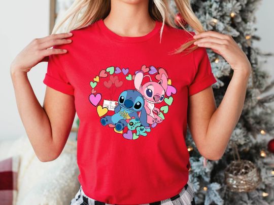 Stitch Valentine's Day Shirt, Disney Valentine's Day Shirt, Disney