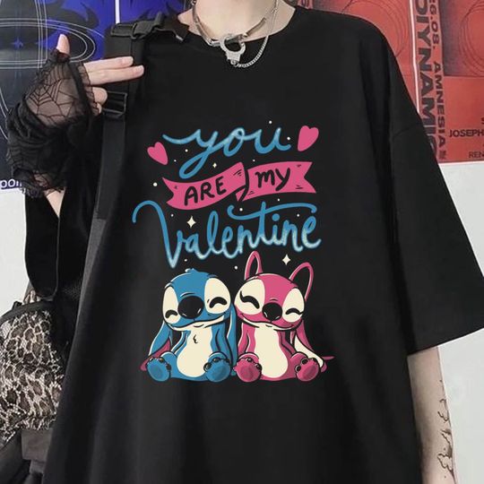 You Are My Valentine X Stitch Disney Valentine Day T-shirt, Lilo and Stitch
