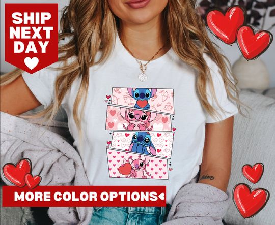 Disney Valentines Day Shirt, Stitch Valentine's Day Shirt