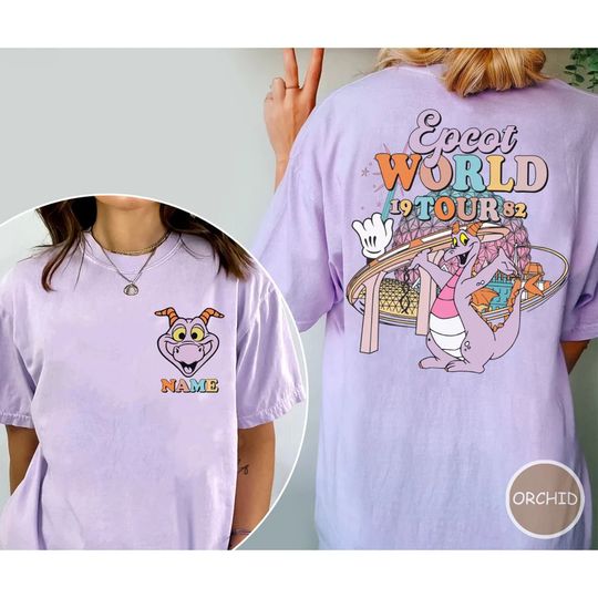 Retro Epcot World Tour Shirt, Figment Epcot Shirt