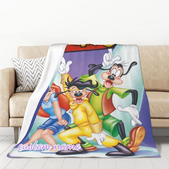 Custom Name Blanket Disney A Goofy Movie Tapestry  Blankets Birthday Gift
