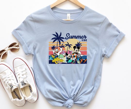 Disney Summer Vibe, Mickey And Friends Shirt, Summer Vibes Shirt